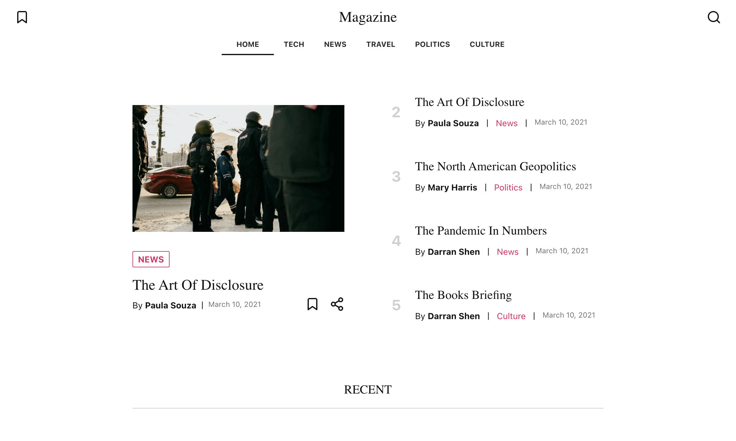 The magazine starter.