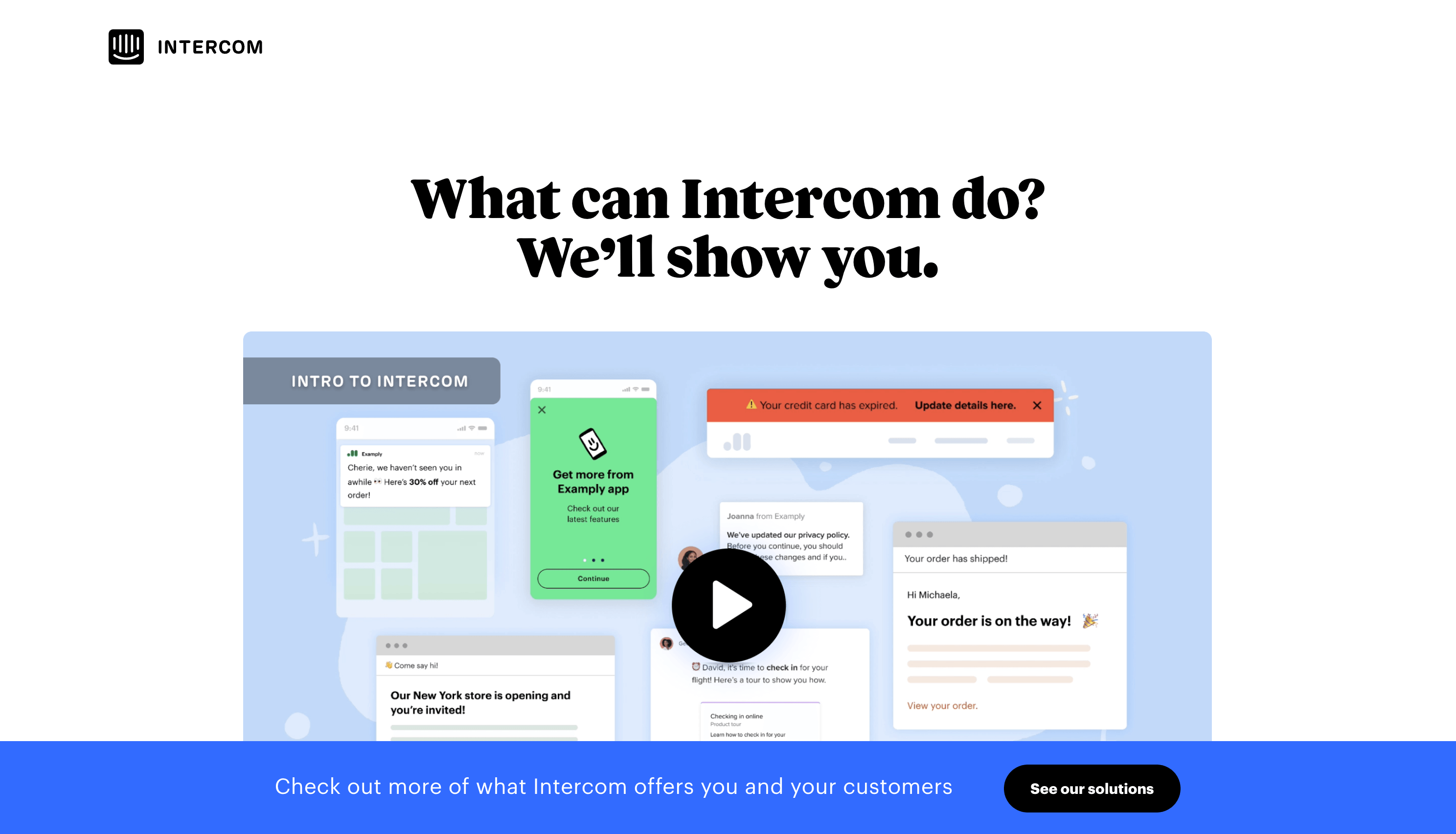 Viewing product demos in the onboarding flow.